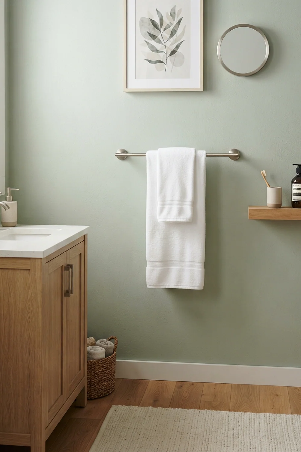 Brushed nickel towel bars