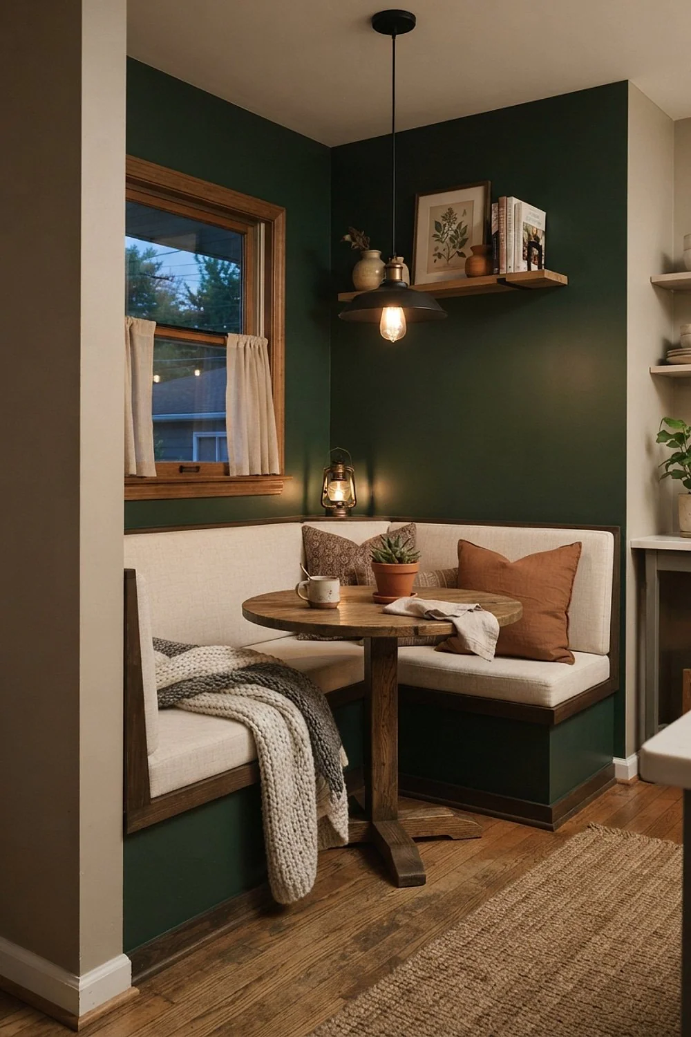 Deep green walls