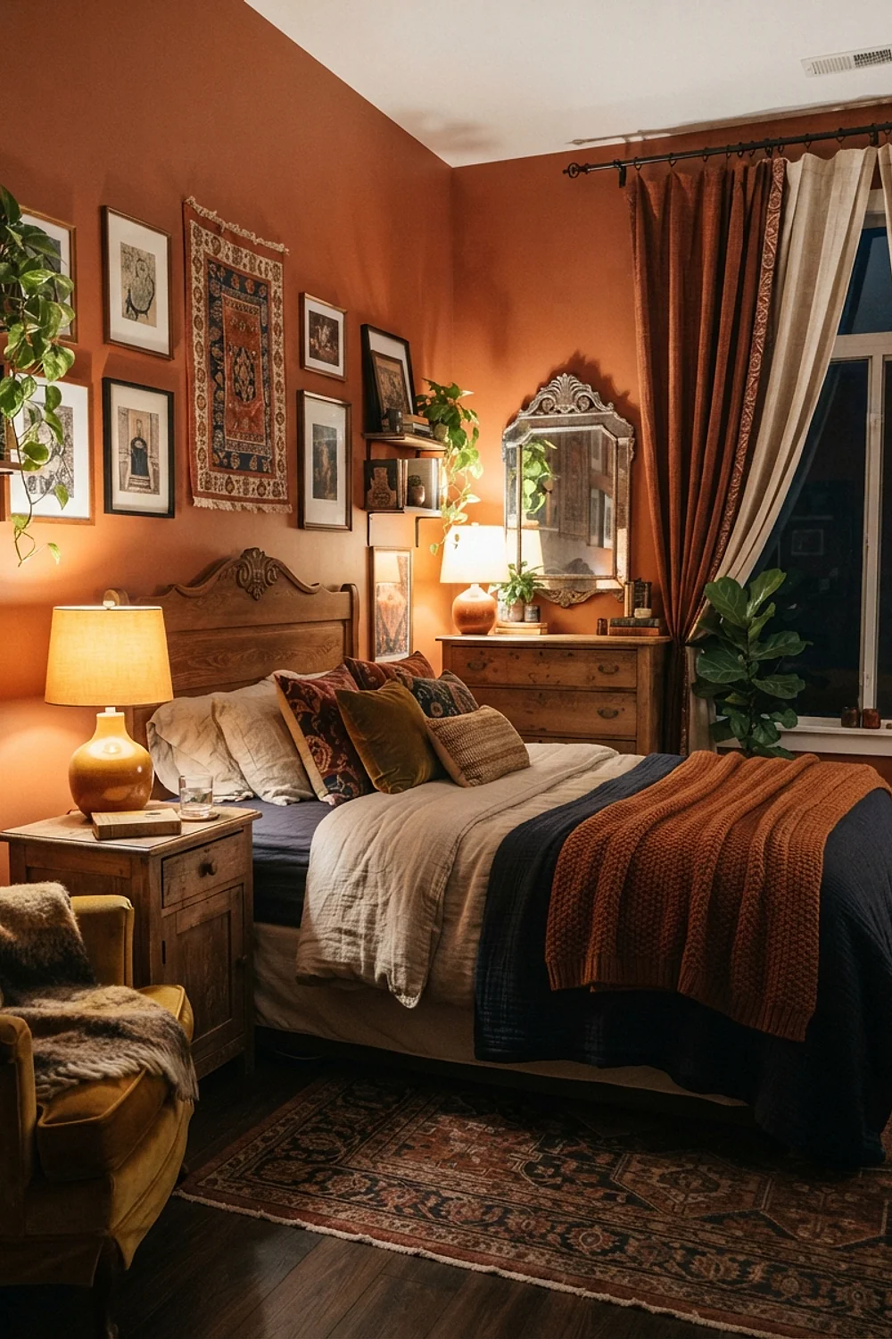 Curtains hung high and wide