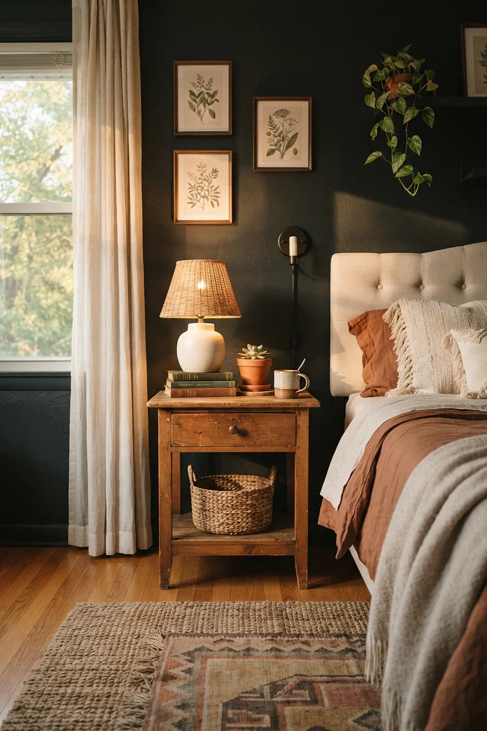 Nightstand vignette