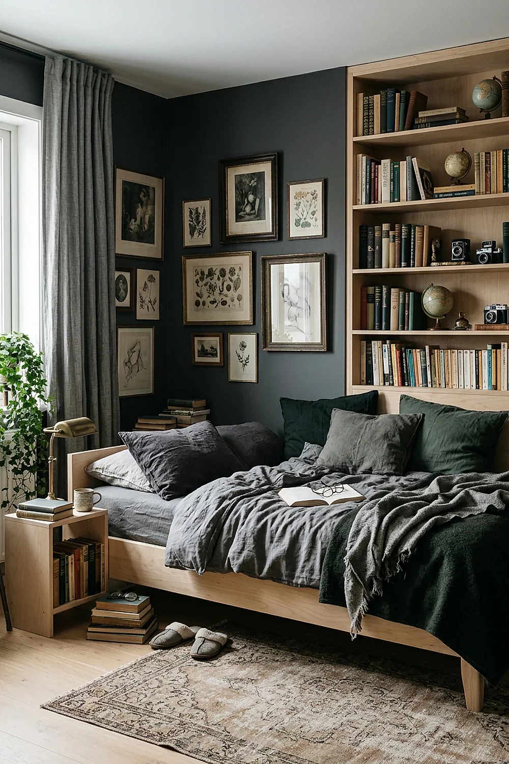 Dark Academia Bedroom Design