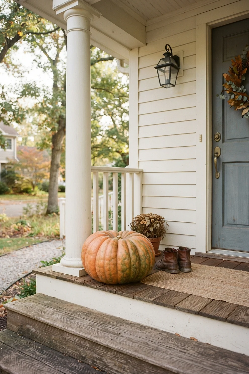 One oversized pumpkin