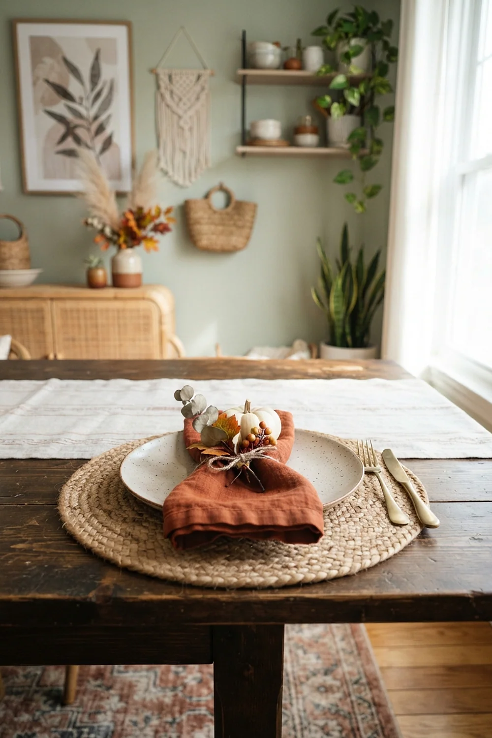 Rust linen napkins