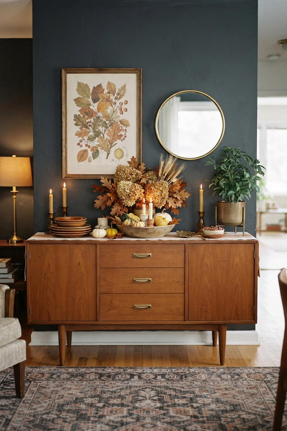 Cleared sideboard as a landing zone