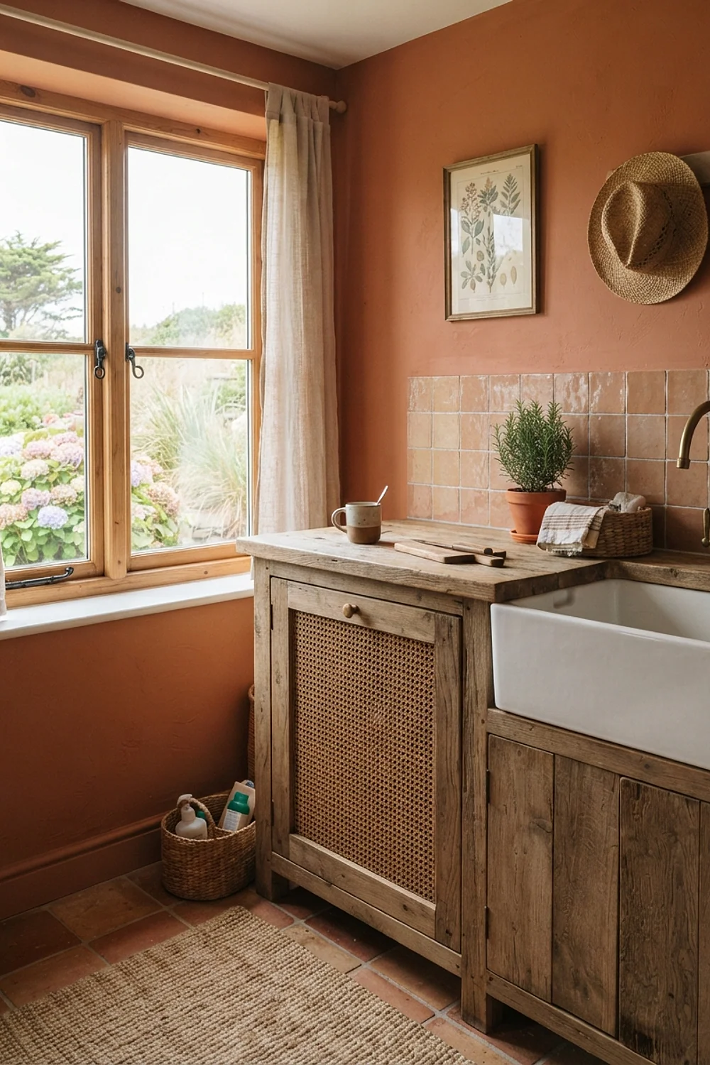 Warm gray grout