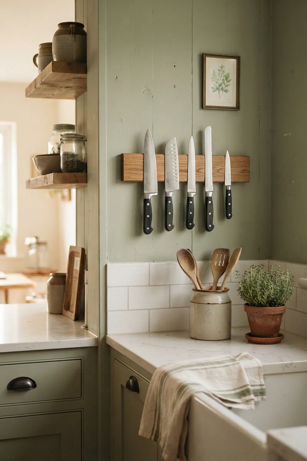Magnetic knife strip