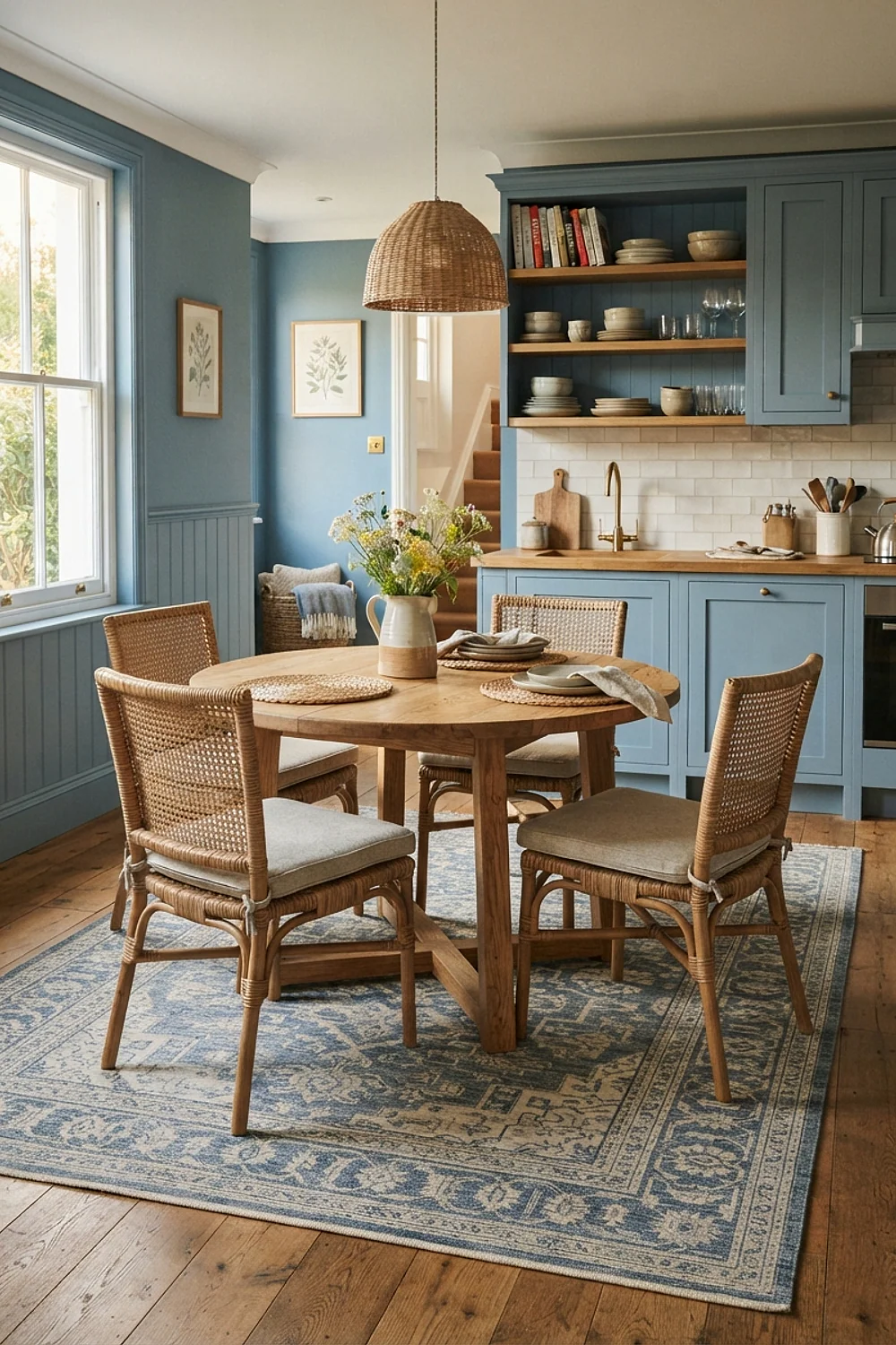 Big flat-weave rug