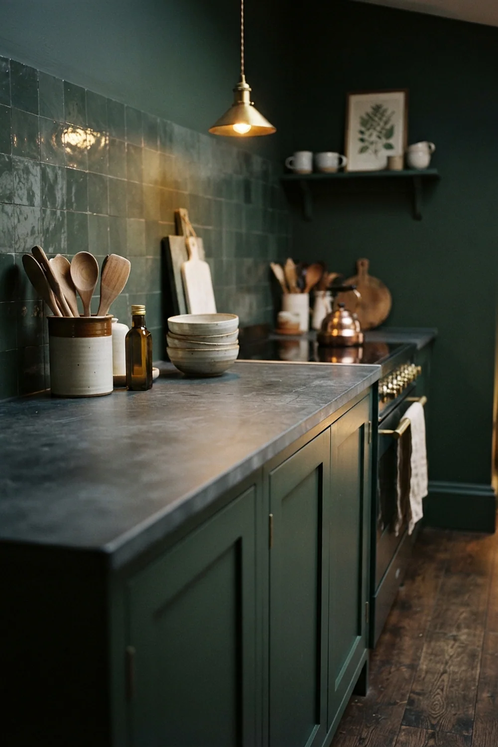 Honed soapstone counter