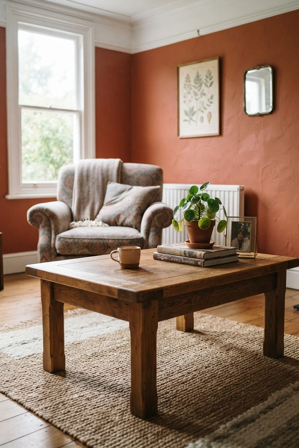 Solid wood coffee table