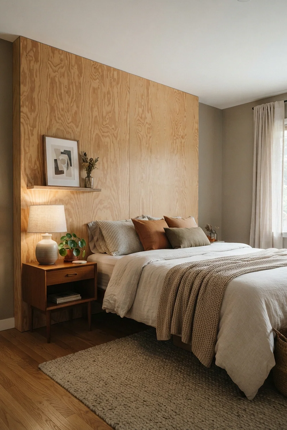 Plywood headboard