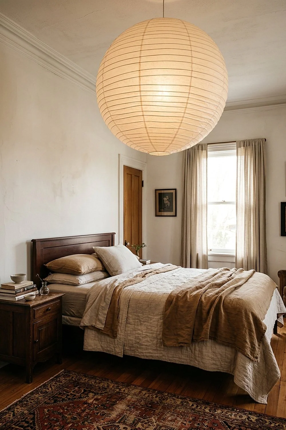 Oversized rice-paper lantern