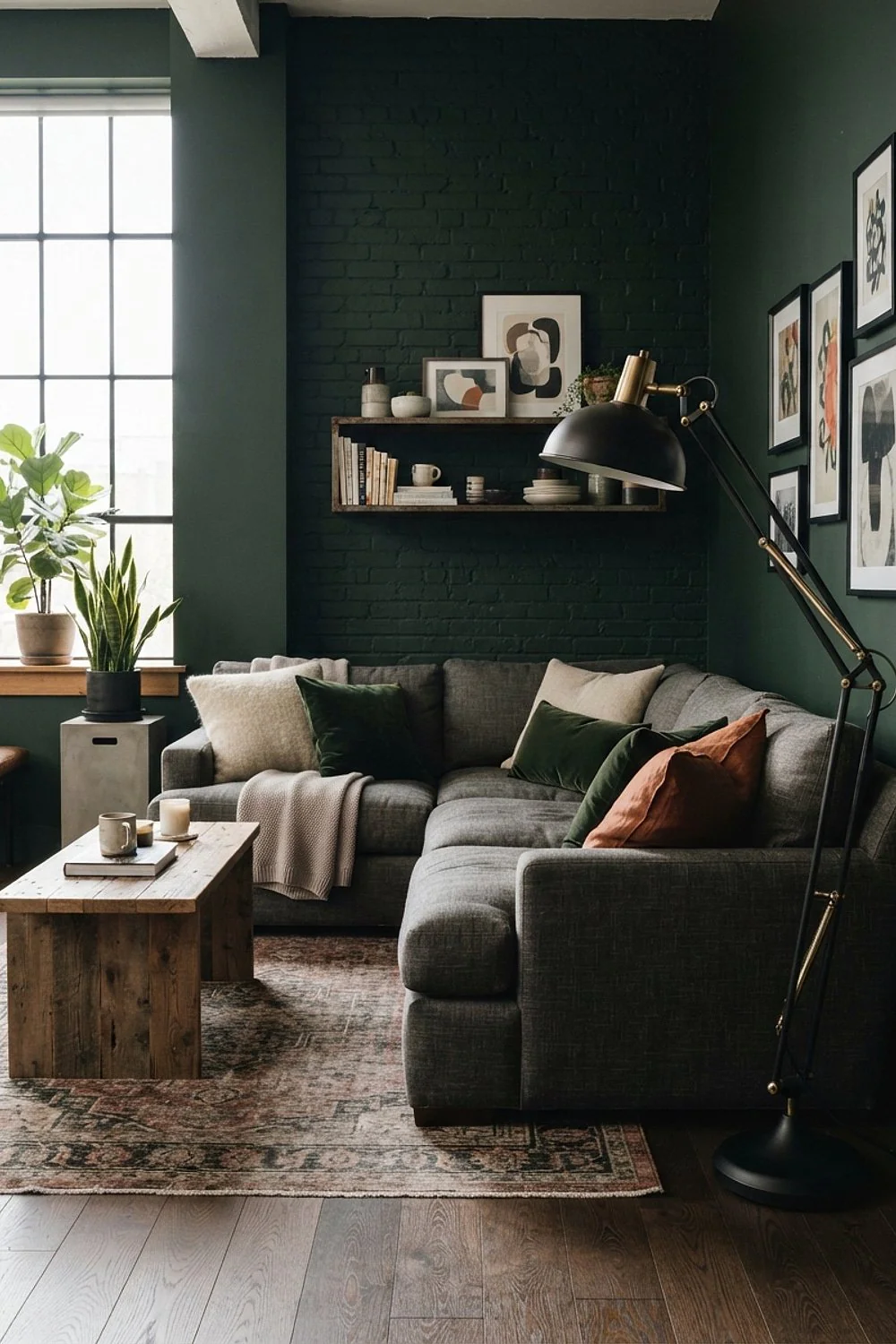 One floor lamp
