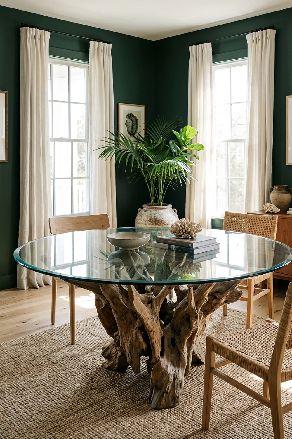 Glass-top table