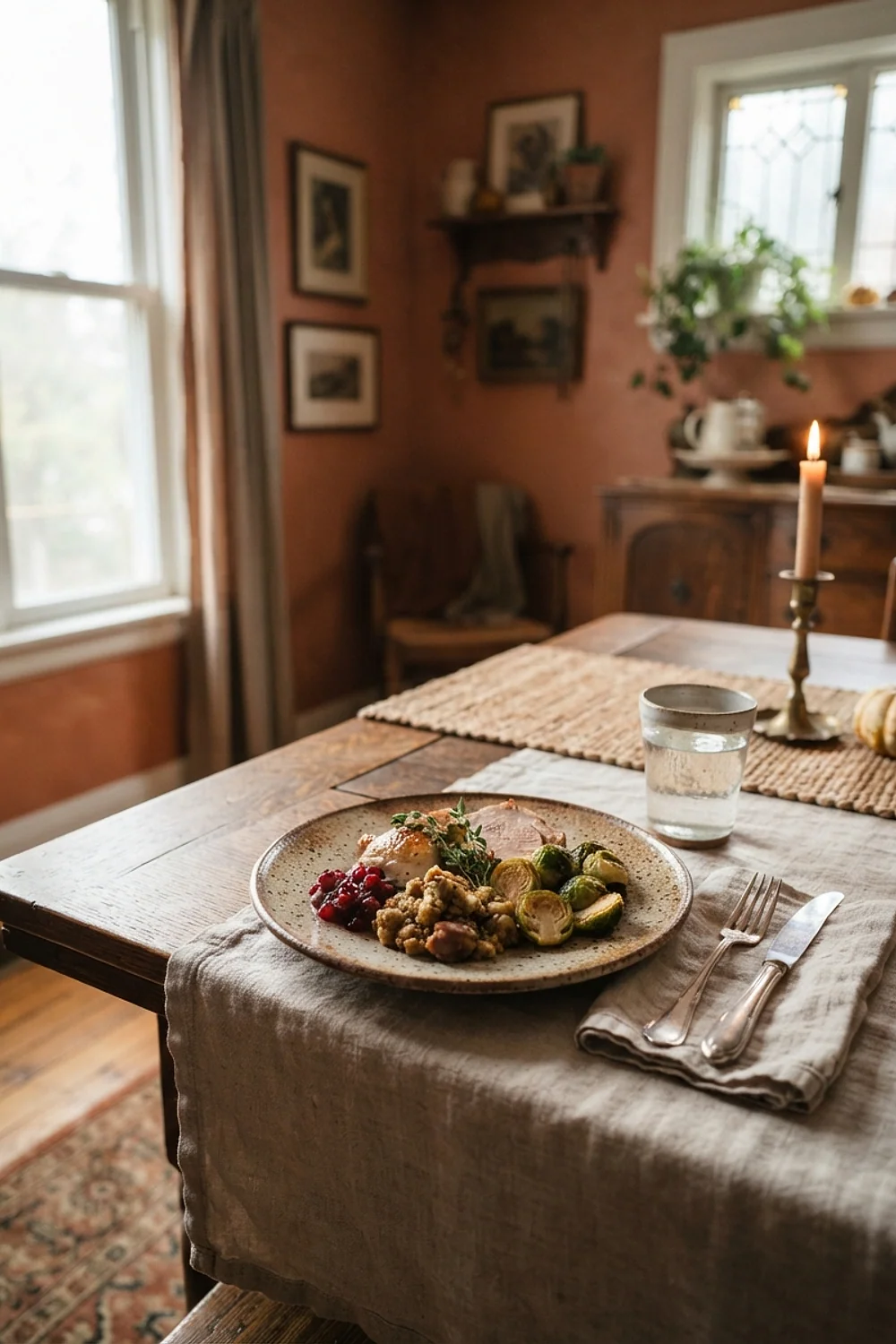 Speckled stoneware plates