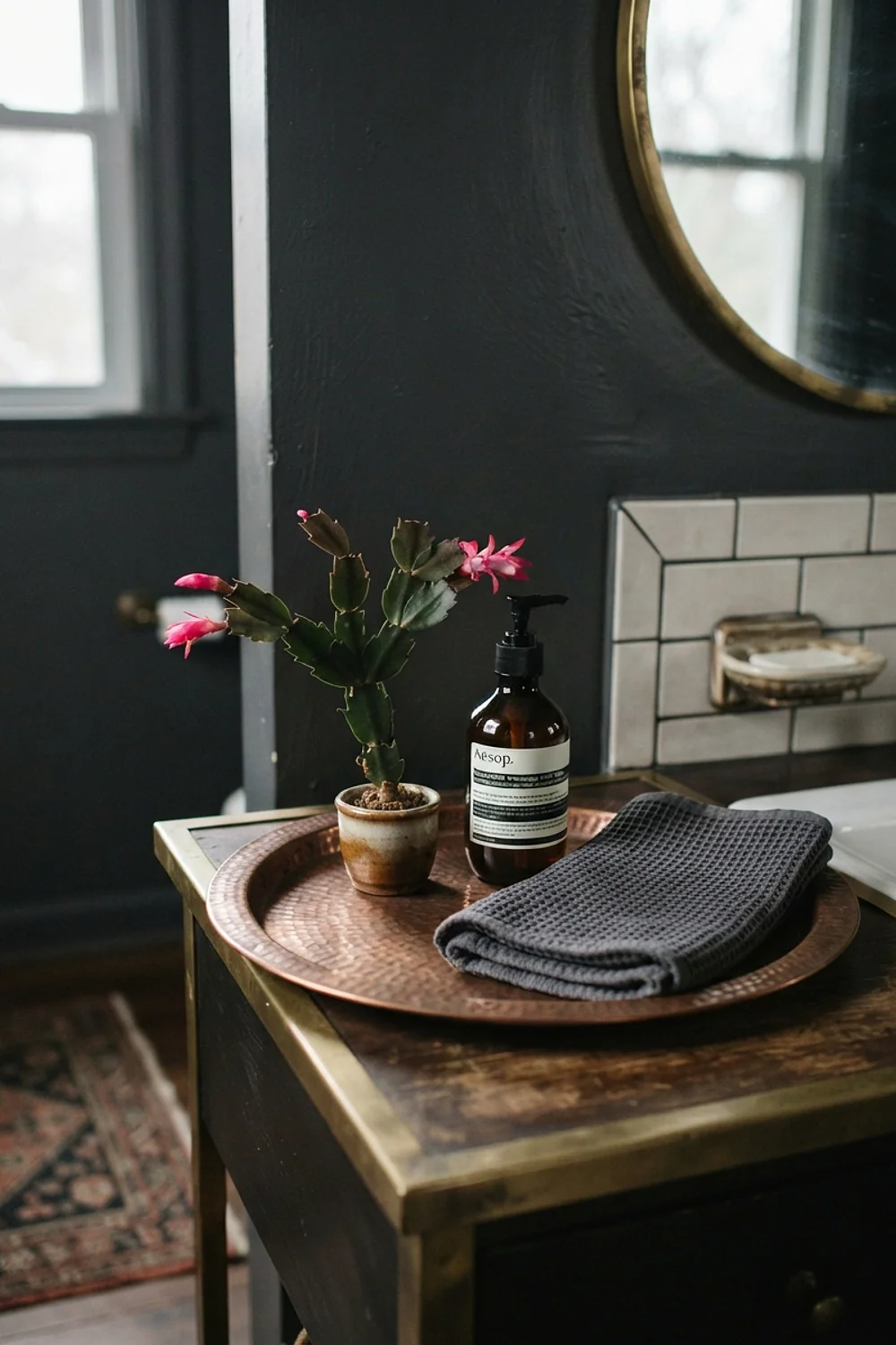 Guest bathroom tray