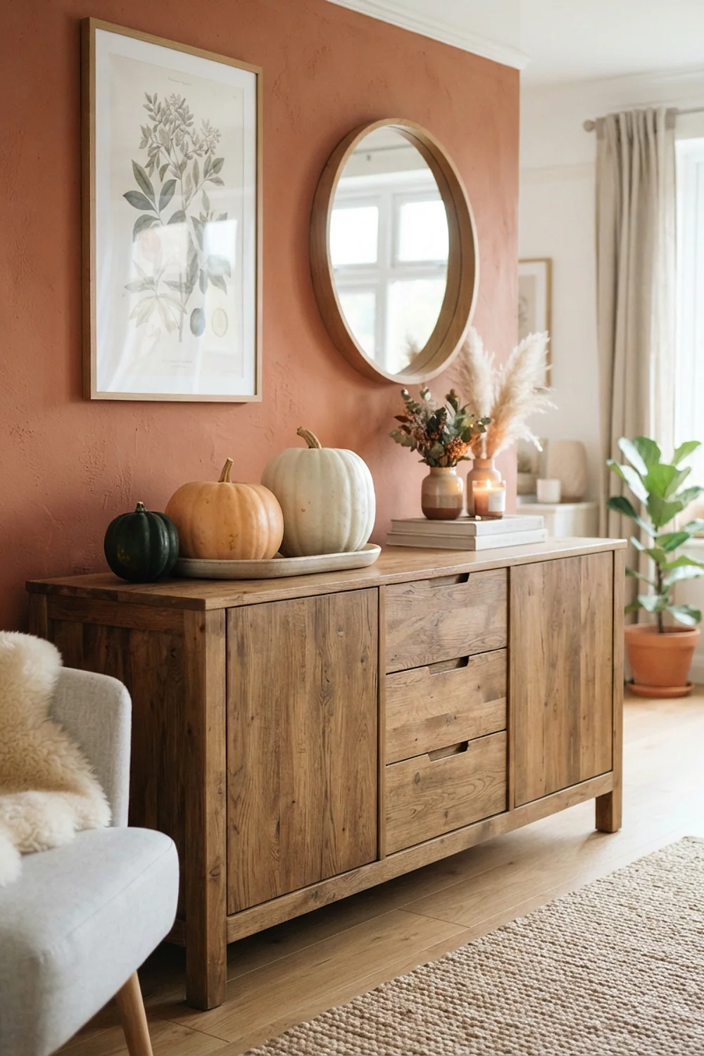 Three pumpkins stepped