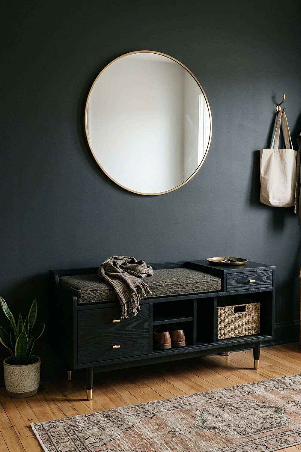 Ebonized bench