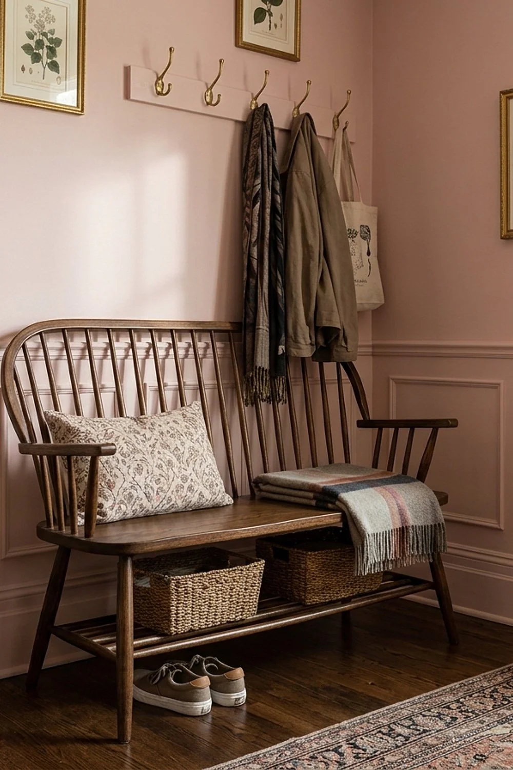Windsor-style spindle bench