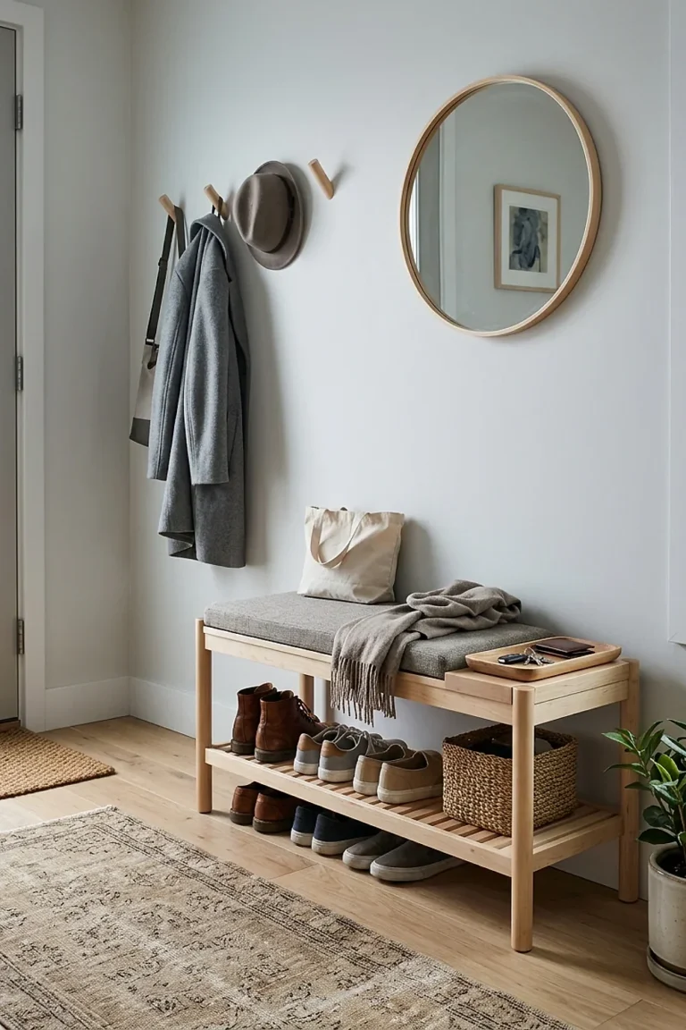 Small Entryway Storage Bench