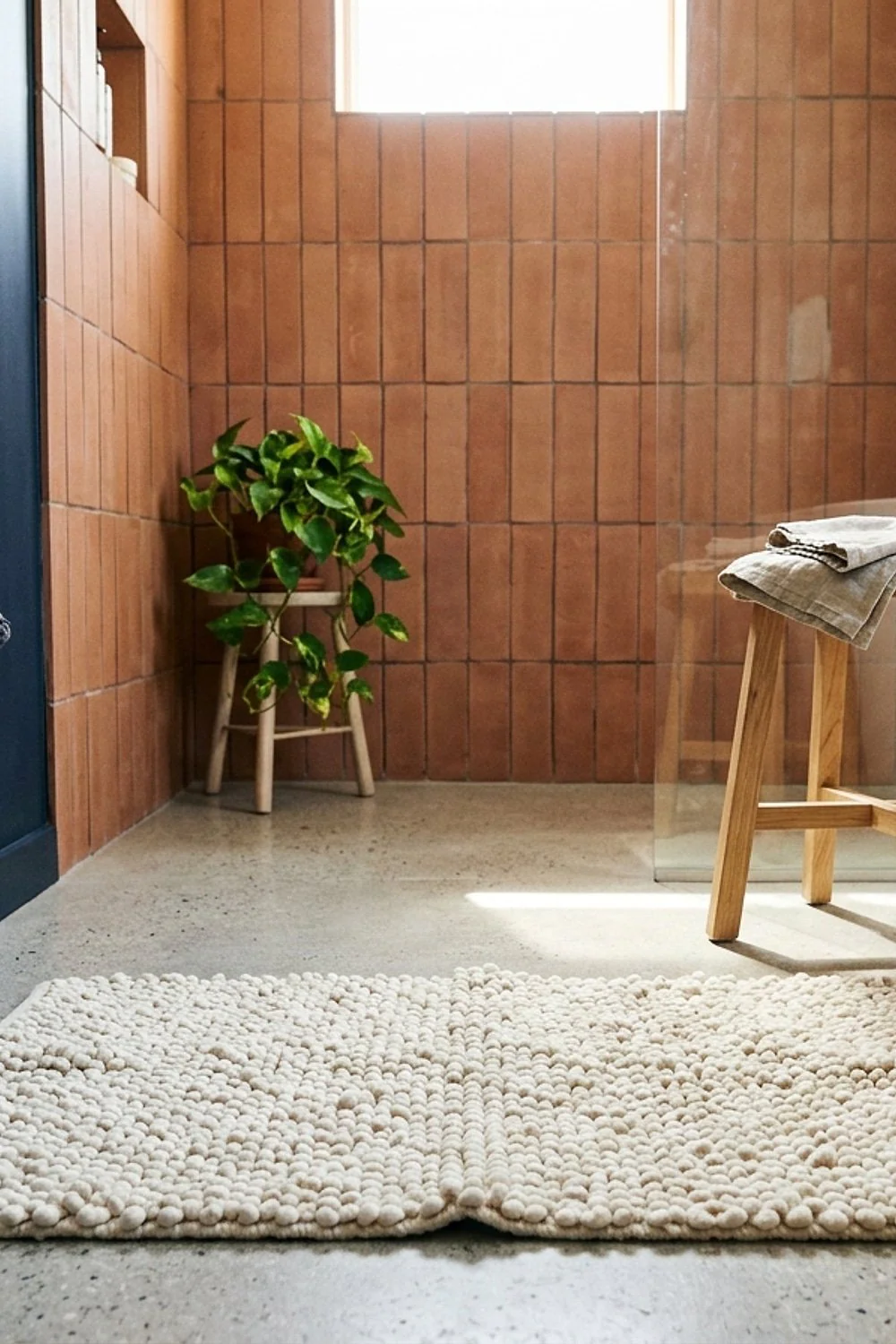 Thick cotton bath mat
