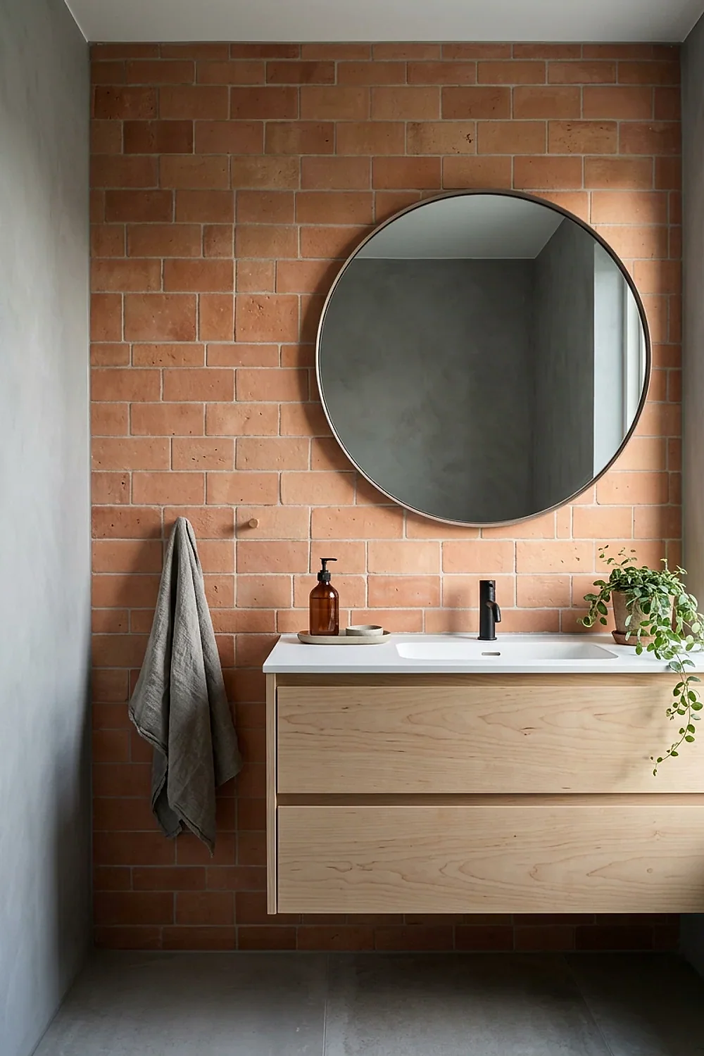 Terracotta Tile Bathroom Wall
