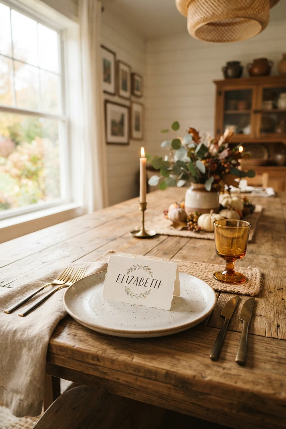 Hand-lettered place cards