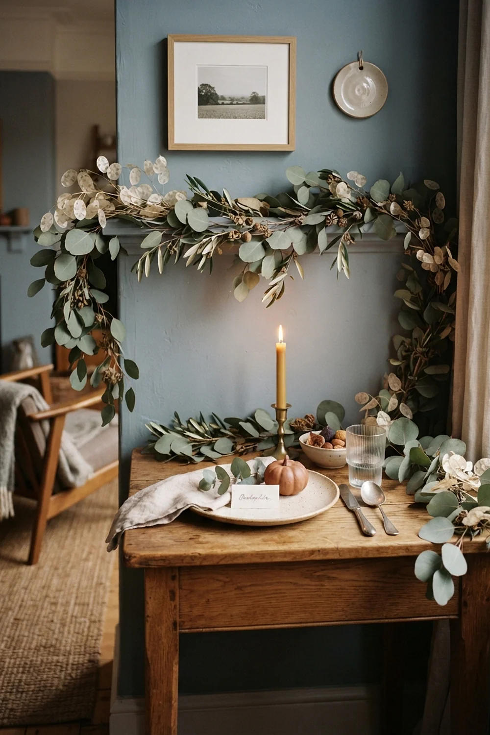 Preserved eucalyptus garlands