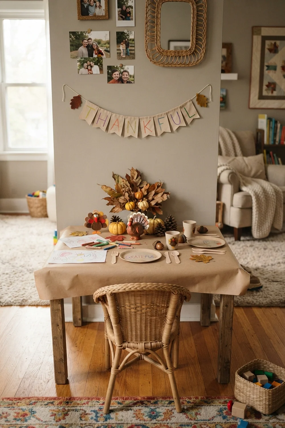 Kids' table covered