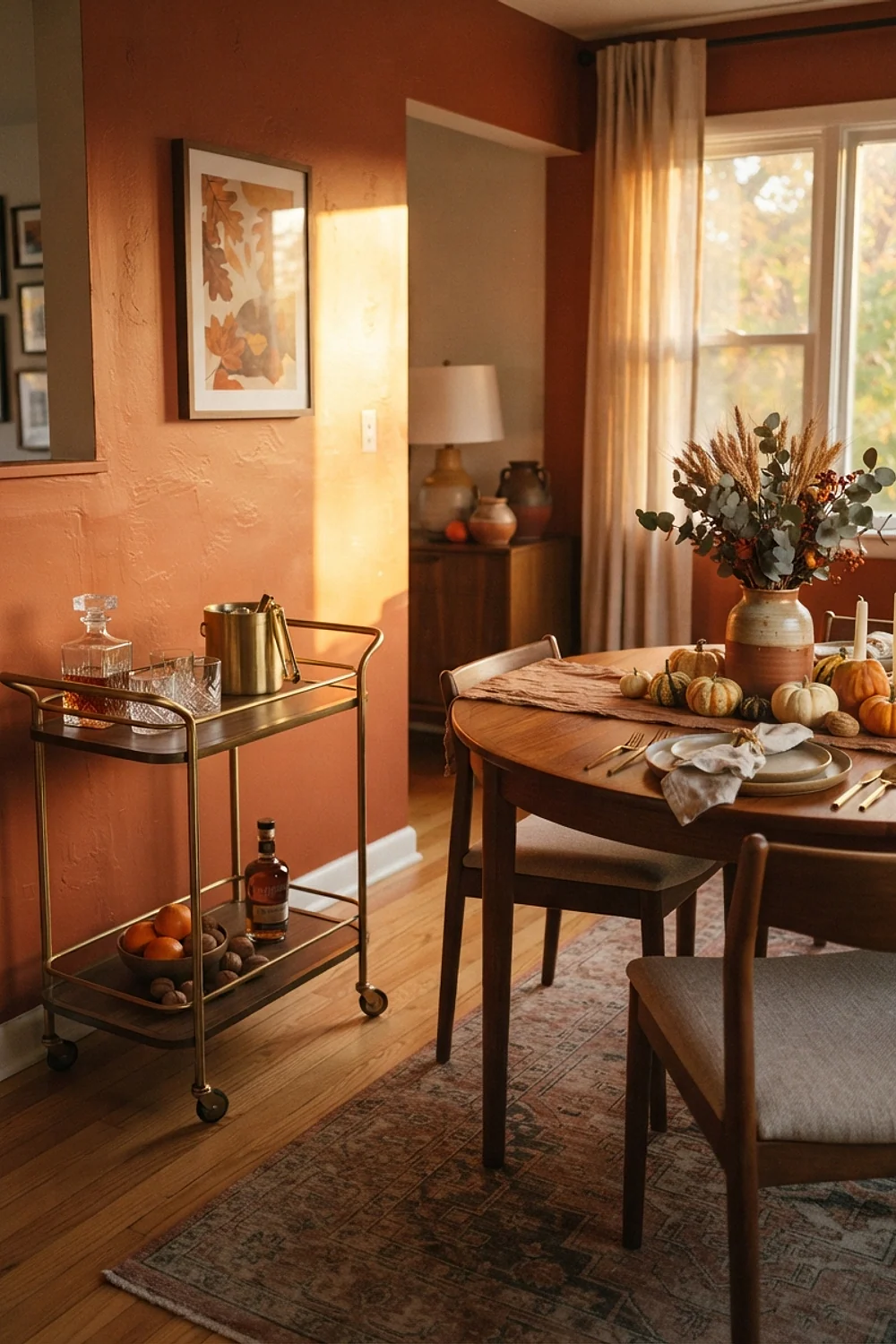 Bar cart or stool parked