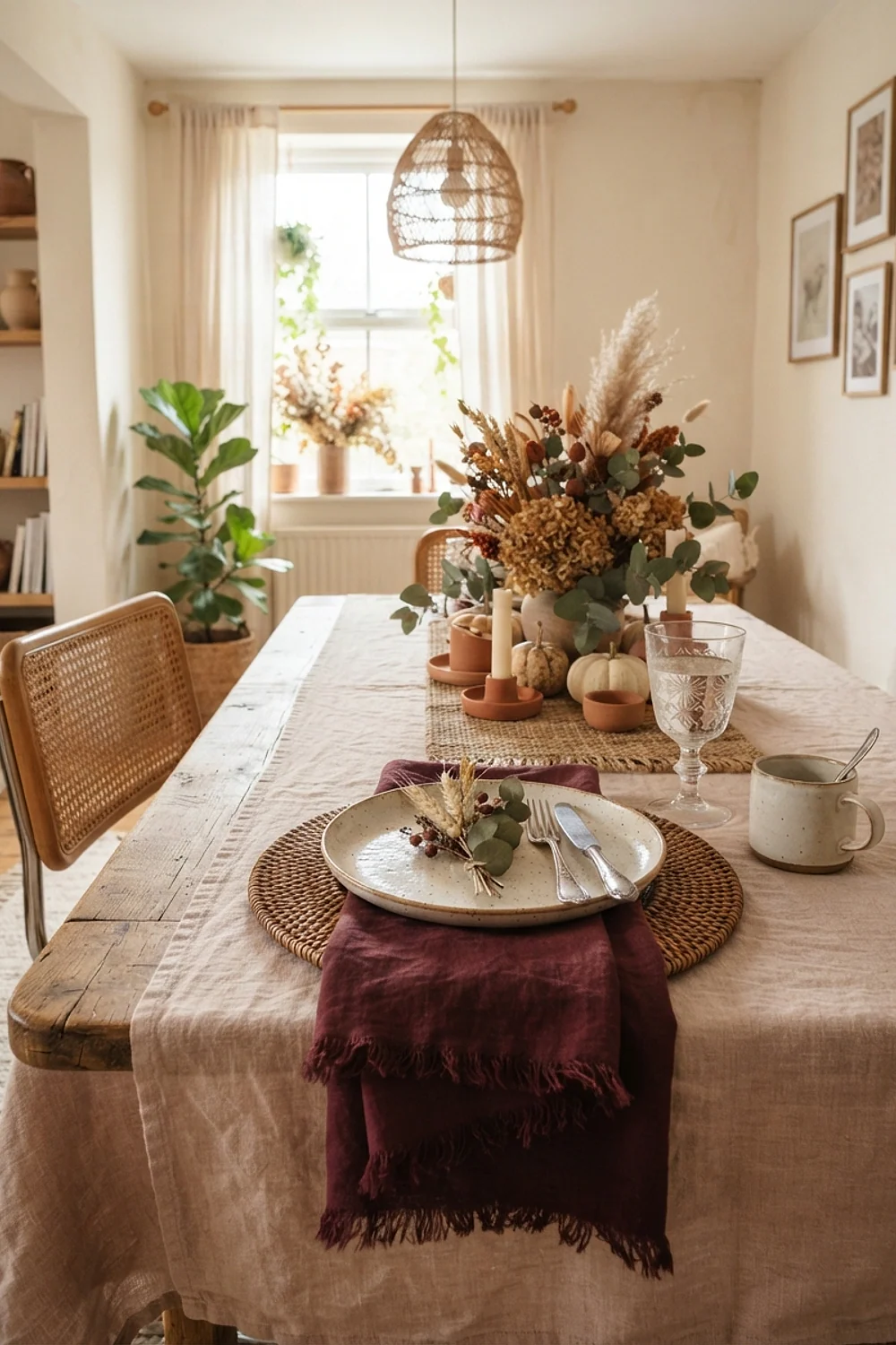 Burgundy napkins