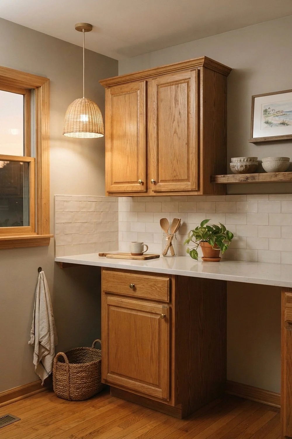 Warm Wood Kitchen Cabinets